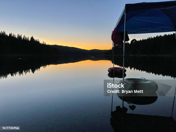 Lake At Sunset Stock Photo - Download Image Now - Beauty, Canada, Color Image