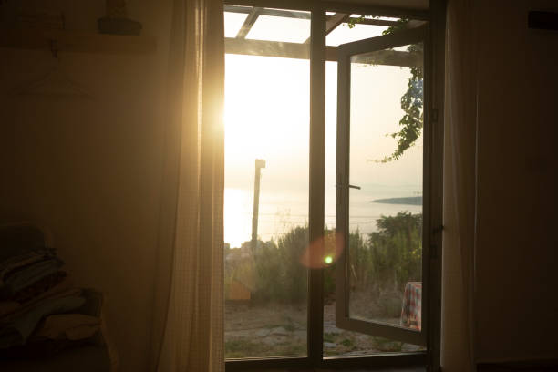 Bedroom in the light of Sunset.