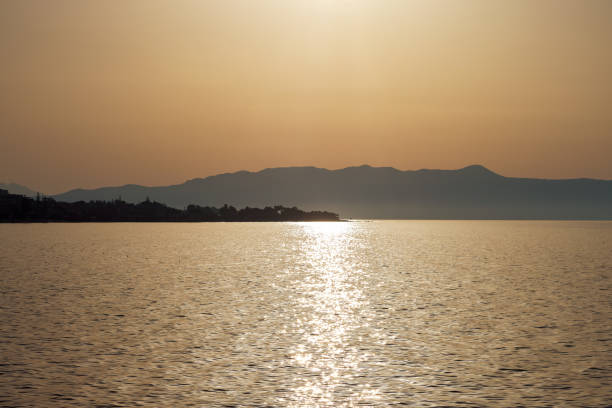 Beautiful sea at sunset time in Chania Crete - Greece