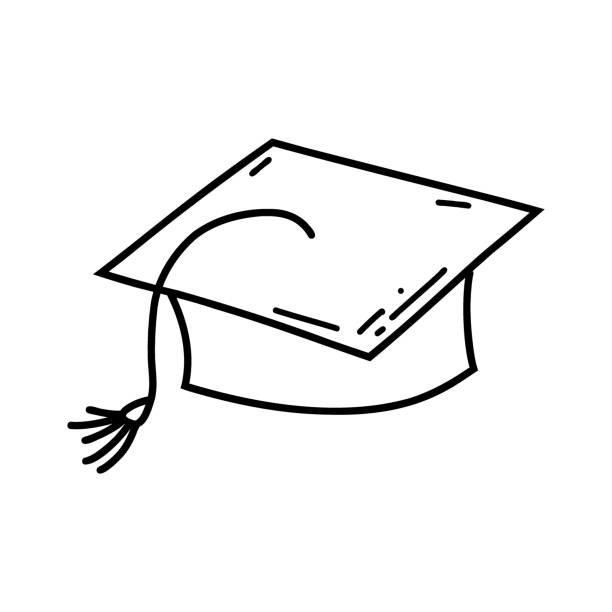 250+ Graduation Cap Outline Cartoon Illustrations, Royalty-Free Vector ...