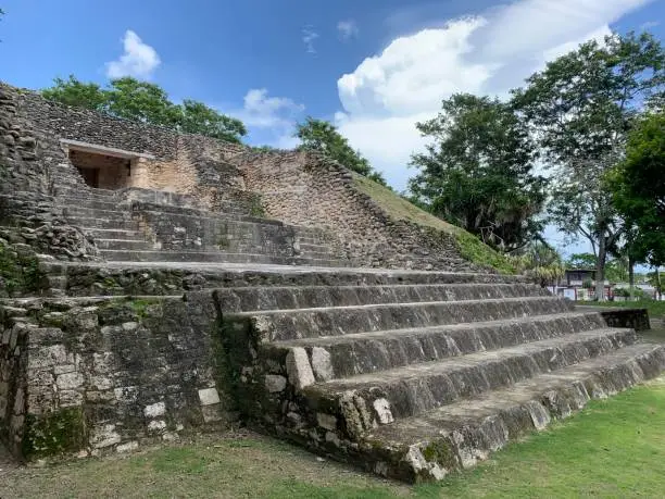 Mayan ruin site of Santa Rita in Corozal, Belize