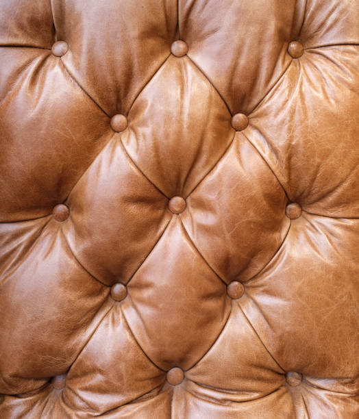 istock Vintage Brown Leather Armchair Texture 1417751393