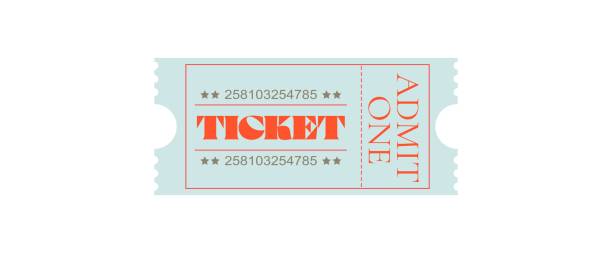 illustrazioni stock, clip art, cartoni animati e icone di tendenza di biglietto d'epoca vettoriale admit one. - ticket raffle ticket ticket stub movie ticket