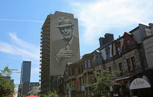 Famous mural in the city of Montreal, Canada