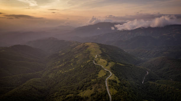 istock Beautiful Balkan mountains with evening sky 1417756234
