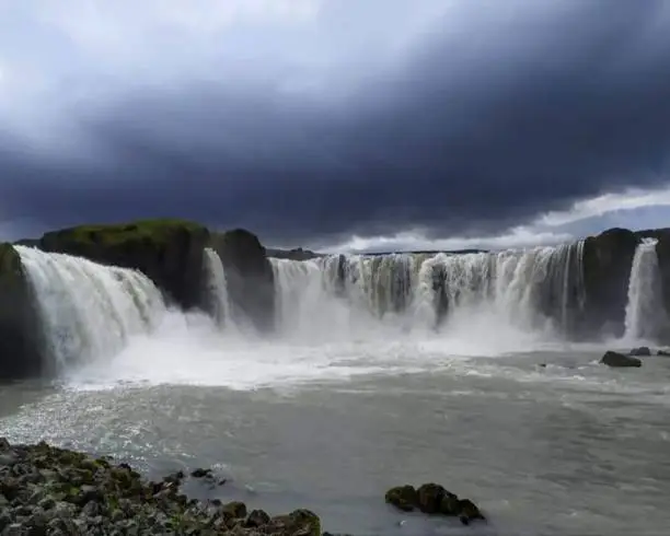 Waterfall of the Gods (Icelandic: Goðafoss), Iceland