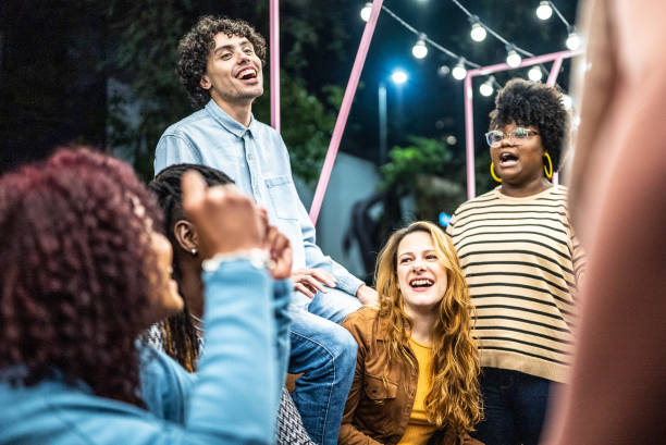istock Friends having a fun outdoors 1417766459