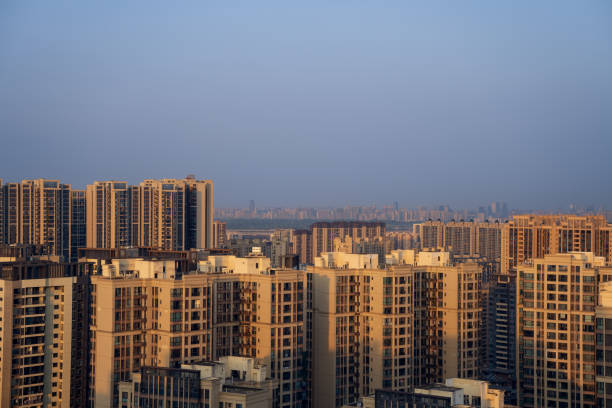 istock Sunrise modern urban architecture 1417766763