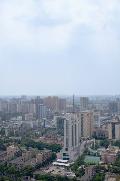 istock Modern Chengdu urban architecture in sunny days 1417768019