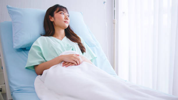 istock Happy young Asian female patient trust hospitalization. 1417772829