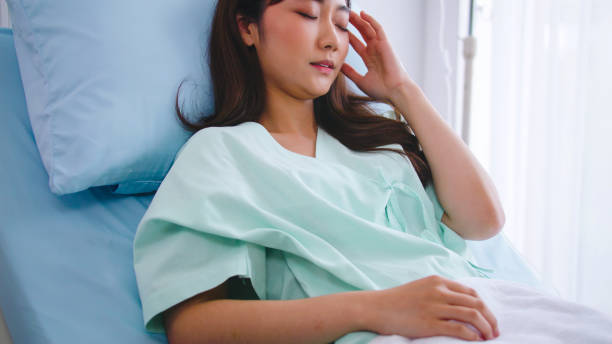 istock A female patient was admitted due to a severe headache. 1417772865