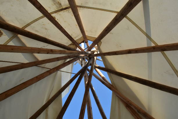 istock Looking up inside of a Native American Teepee 1417779871