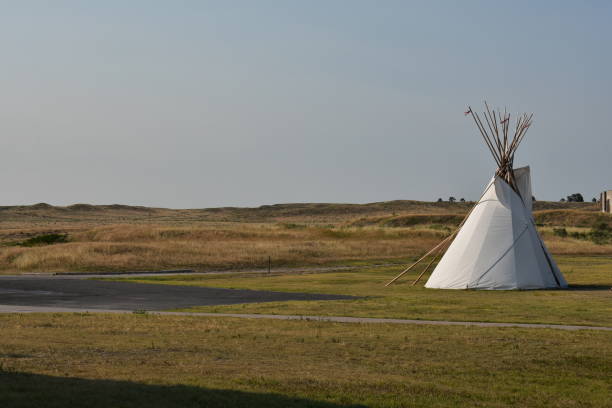 American Teepee on the Plains stock photo