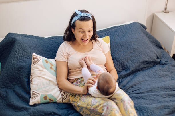 istock Mother with newborn baby 1417780796
