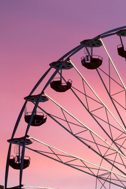 istock Ferris wheel at the sunset, closeup 1417782696