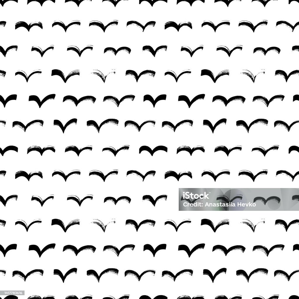 Check Mark Pattern Background Hand Drawn Check Mark Seamless Pattern Stock Illustration - Download ...