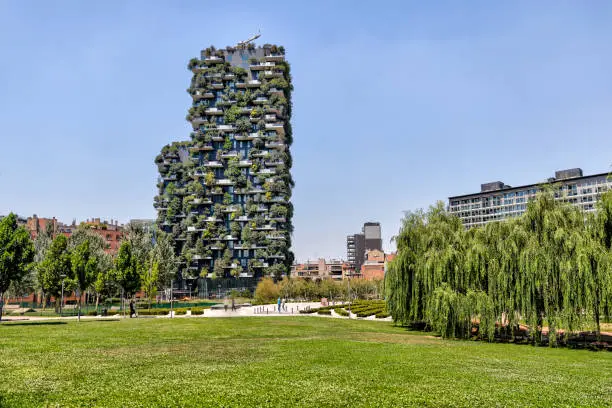 Photo of Modern architecture on the skyline of Milan Italy