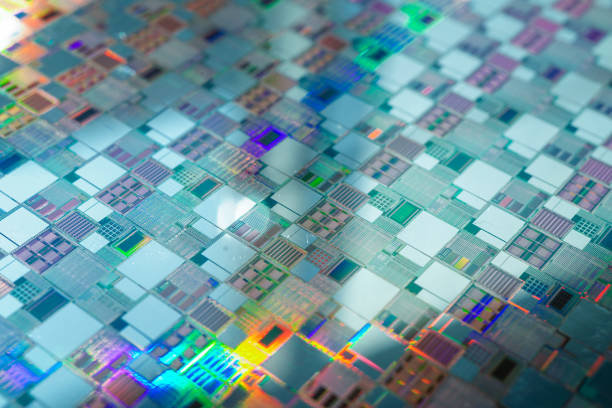 istock Silicon wafer for manufacturing semiconductor of integrated circuit. 1417824771