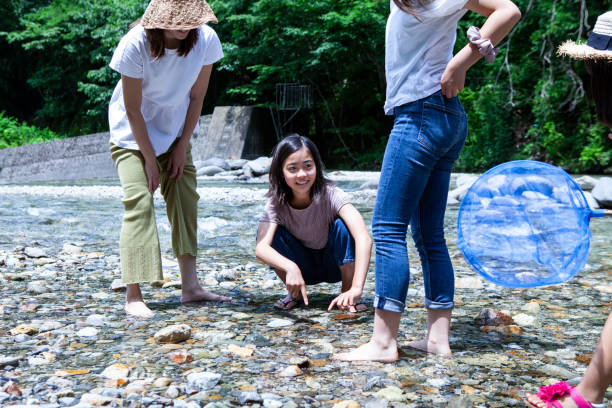 istock Three sisters and their mother enjoying a river holiday 1417833953