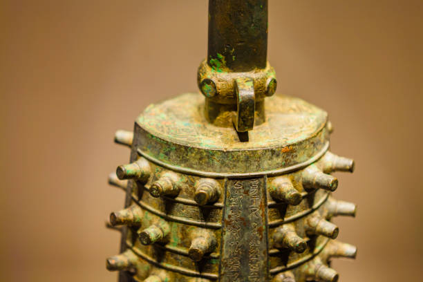 Musical instrument, Chimes, Partial close-up of bronze