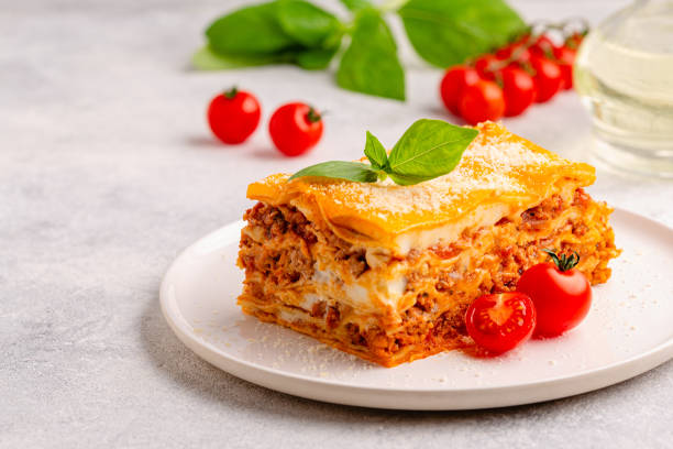istock Traditional lasagna with bolognese sauce 1417849899