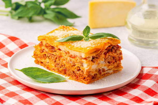 istock Traditional lasagna with bolognese sauce 1417849901