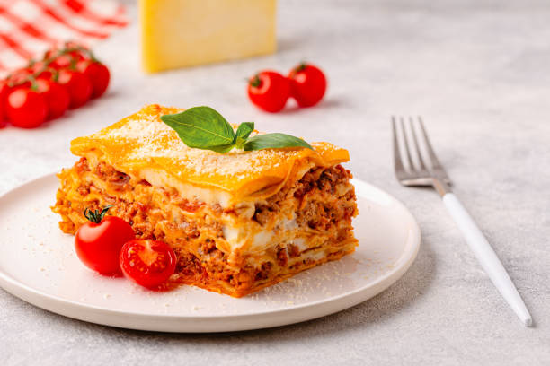 istock Traditional lasagna with bolognese sauce 1417849940