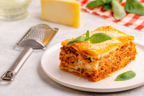istock Traditional lasagna with bolognese sauce 1417849989