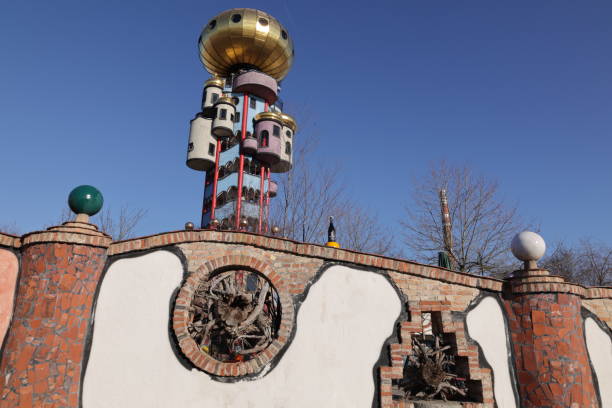 März 23, 2022, Abensberg: View of the Kuchlbauer Tower in the old town of Abensberg in Bavaria