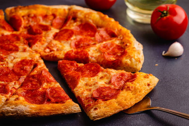 istock Hot homemade Pepperoni pizza 1417851125
