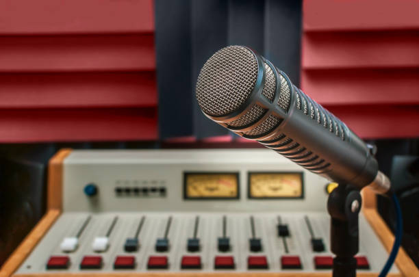 istock Professional microphone and sound mixer 1417851950