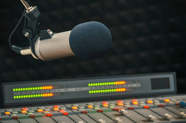 istock Professional microphone and sound mixer 1417851955