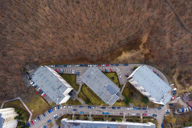 istock Urban vs nature. Aerial view 1417853098