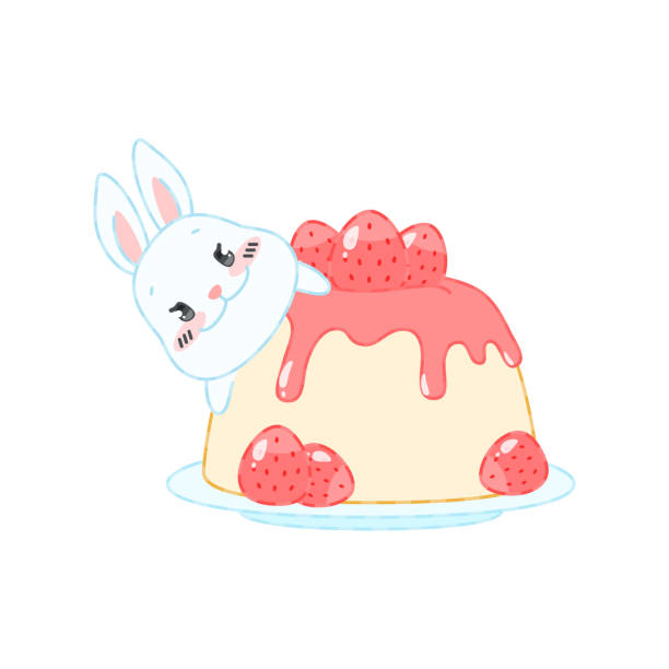 970+ Bunny And Strawberries Stock Illustrations, Royalty-Free