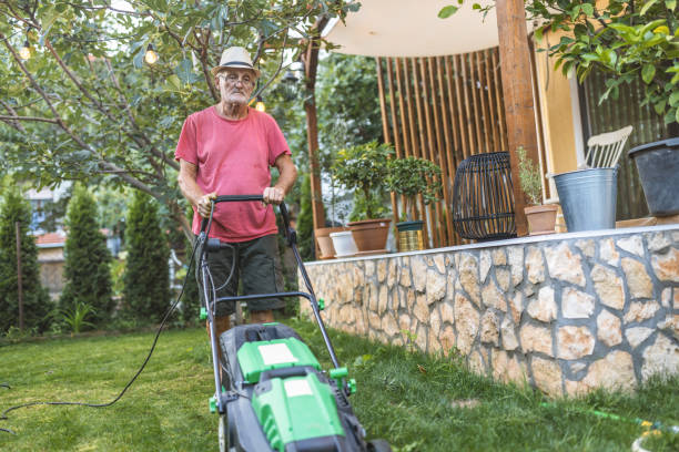 istock Senior man working in the garden 1417865664
