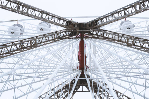 istock Ferris wheel carousel details. Bottom view 1417867718