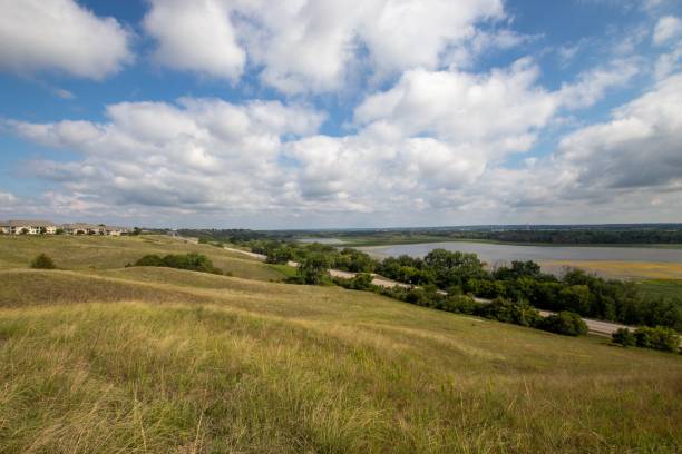 istock Countryside landscape on a cloudy day 1417871316