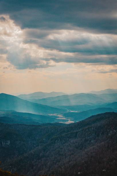 istock Scenic view of mountains and clouds for perfect backgrounds 1417874746