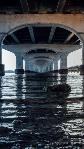 istock Vertical shot of the bottom of a bridge 1417875151