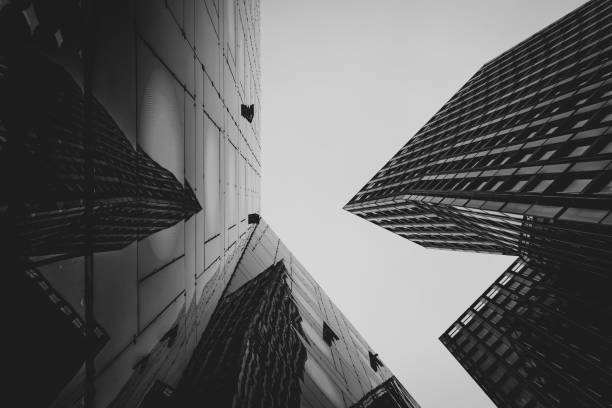 istock Low angle shot of tall buildings 1417877953