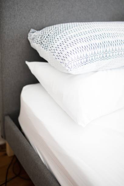 istock Vertical shot of two pillows on the bed 1417879064