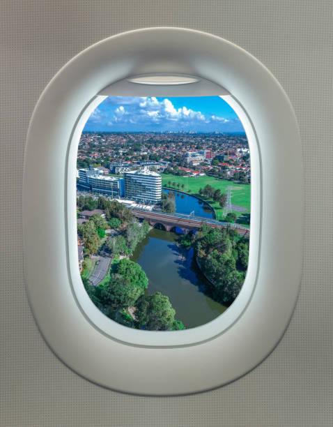 istock Plane window Aerial view of a Beach Phuket Thailand 1417880167