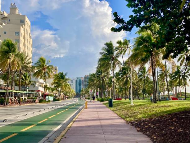 USA - Miami - Miami beach - ocean drive stock photo