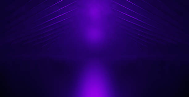 istock Extraordinary Digital Simulation Royal Blue Parking Underground Car Warehouse Garage Studio Rough Modern Reflective Spaceship Tunnel Corridor Showcase Banner Background 3D Illustration 1417882835