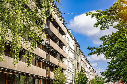 Prenzlauer Berg apartment buildings in Berlin, Germany