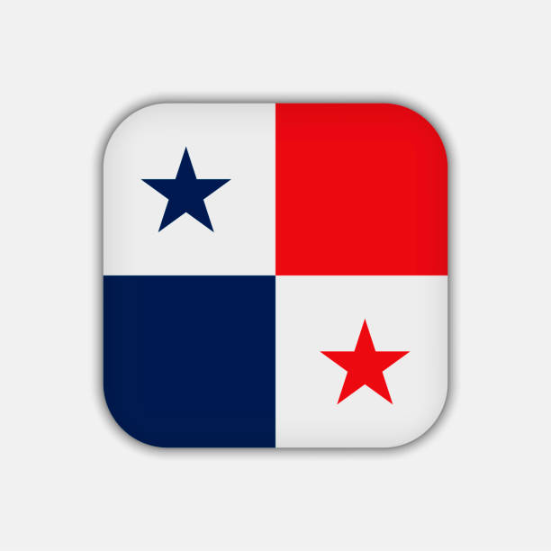 ilustrações, clipart, desenhos animados e ícones de bandeira do panamá, cores oficiais. ilustração vetorial. - panama map flag patriotism