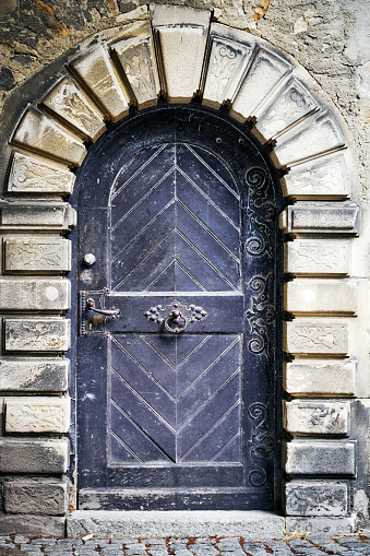 A Historic Door In The City Center of Merseburg, Ost Germany