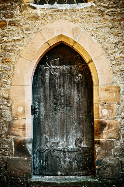 istock Old Wooden Front Door 1417887204