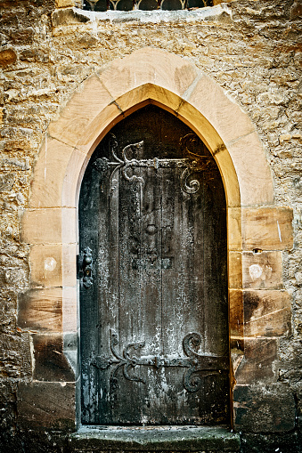 A Historic Door In The City Center of Merseburg, Ost Germany