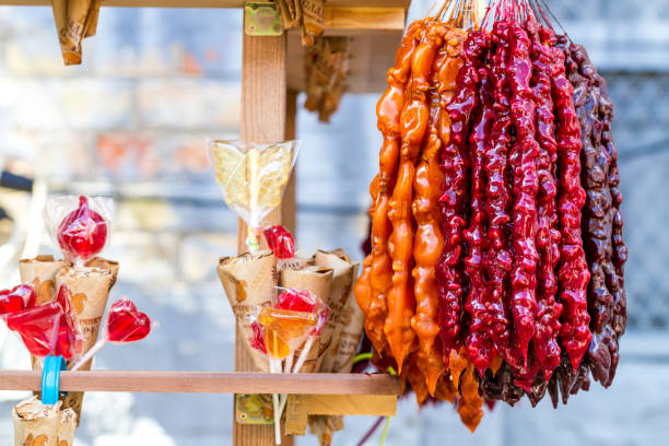 istock Colorful Georgian sweets (churchkhela) 1417891984
